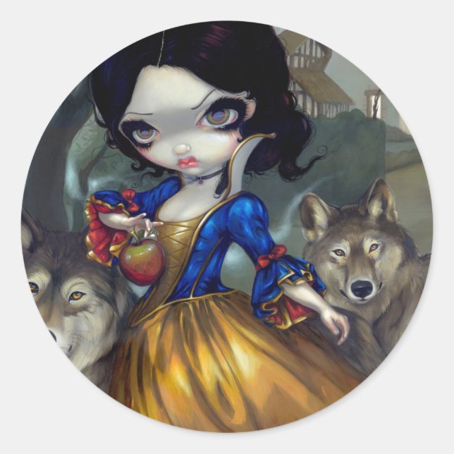 Rond Sticker "Loup-Garou : Blanche Neige" (Devant)