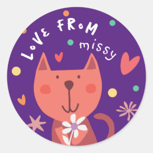 Rond Sticker "love from"