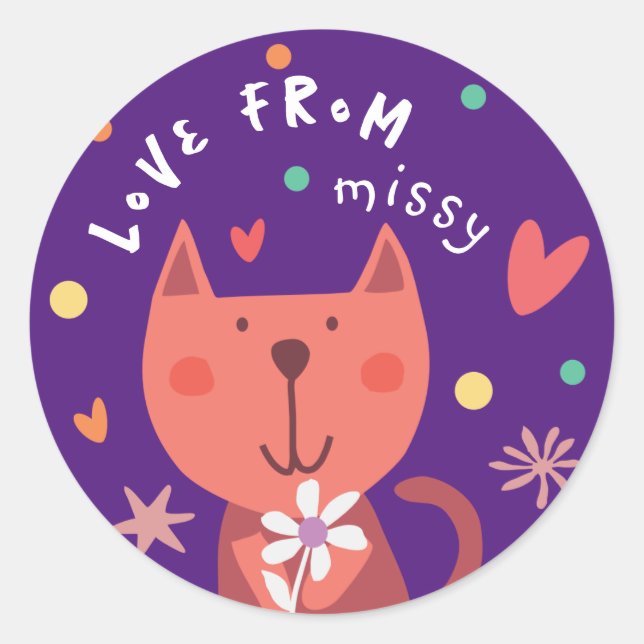 Rond Sticker "love from" (Devant)