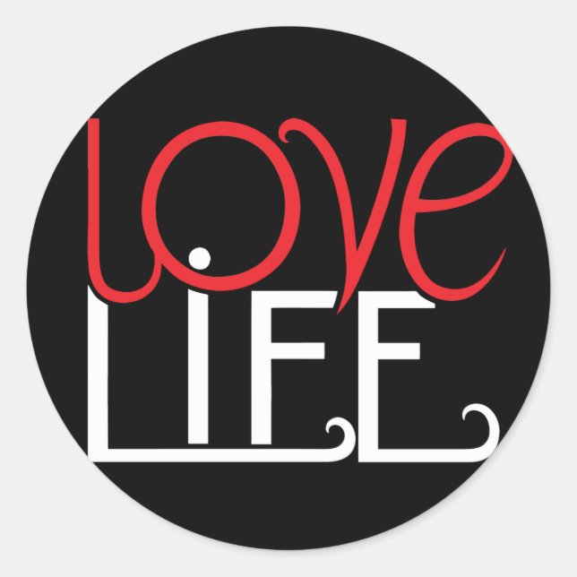 Rond Sticker Love Life (Devant)