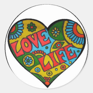 Rond Sticker Love Life