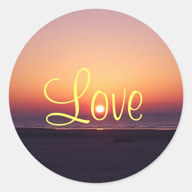 Rond Sticker Love Sunrise (Devant)