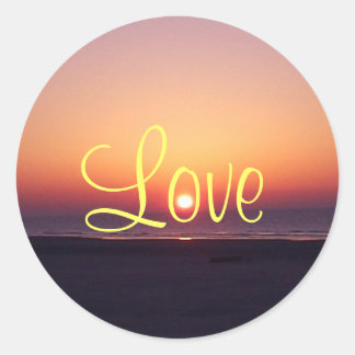 Rond Sticker Love Sunrise
