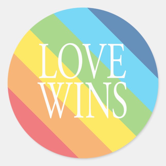 Rond Sticker Love Wins (Devant)