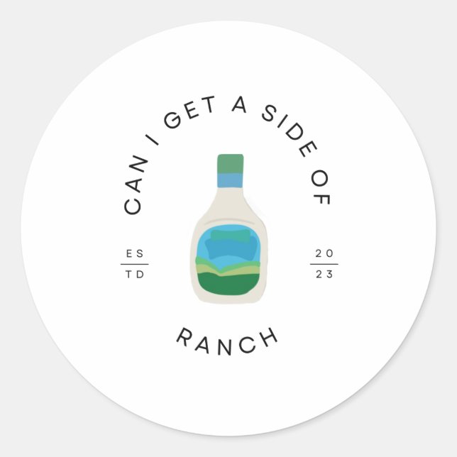 Rond Sticker Lover Ranch Dressing (Devant)