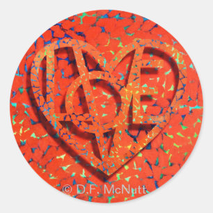 Rond Sticker Lover's Heart®