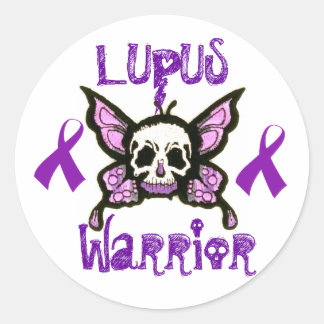 Rond Sticker Lupus Warrior