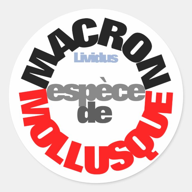 Rond Sticker Macron de Mollusque (Devant)