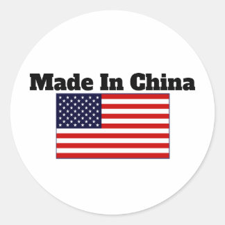 Rond Sticker made in China USA