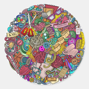 Rond Sticker Made with Love