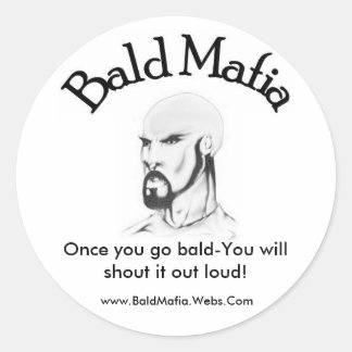 Rond Sticker Mafia Bald - Grand