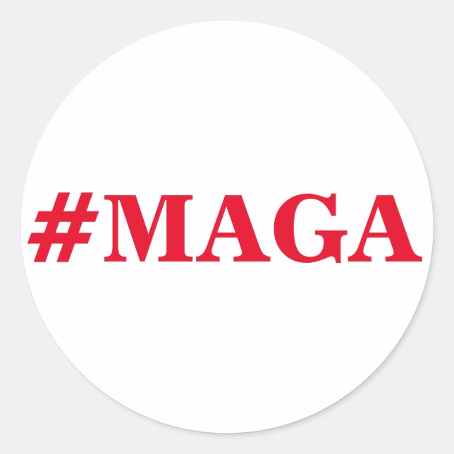 Rond Sticker #MAGA, Rendre sa grandeur à l'Amérique. (Devant)