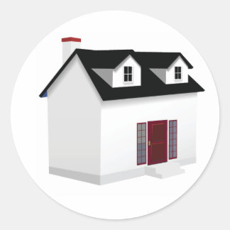 Rond Sticker Maison Little House