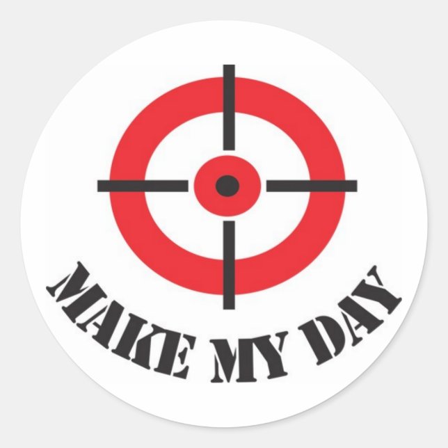 Rond Sticker 'Make My Day' (Devant)