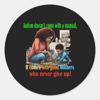 Rond Sticker maman Autism