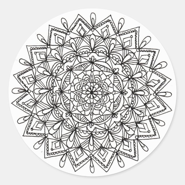 Rond Sticker Mandala (Devant)