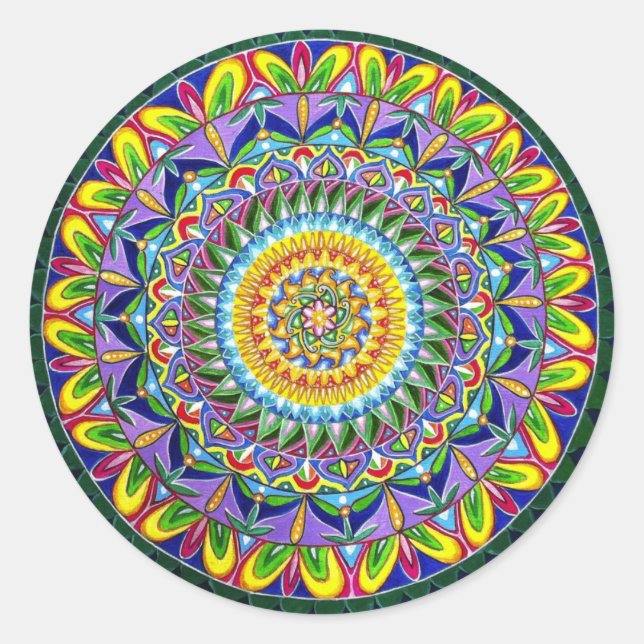 Rond Sticker Mandala #2 (Devant)