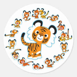 Rond Sticker Mandala (Bleu)