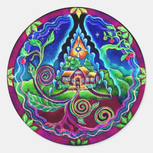 Rond Sticker Mandala du Dream House Sanctuary