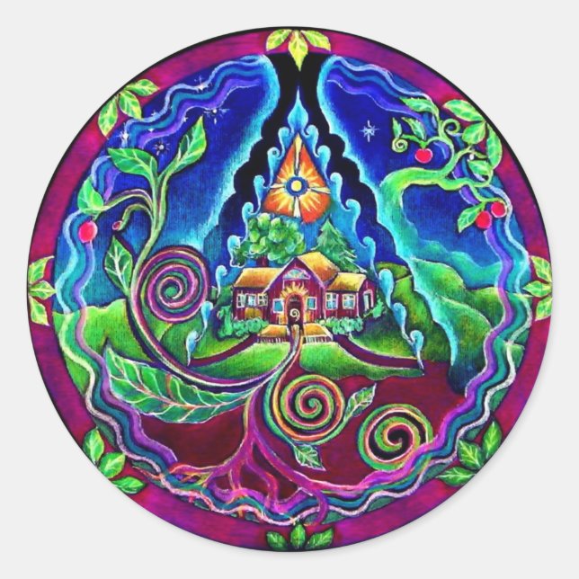 Rond Sticker Mandala du Dream House Sanctuary (Devant)