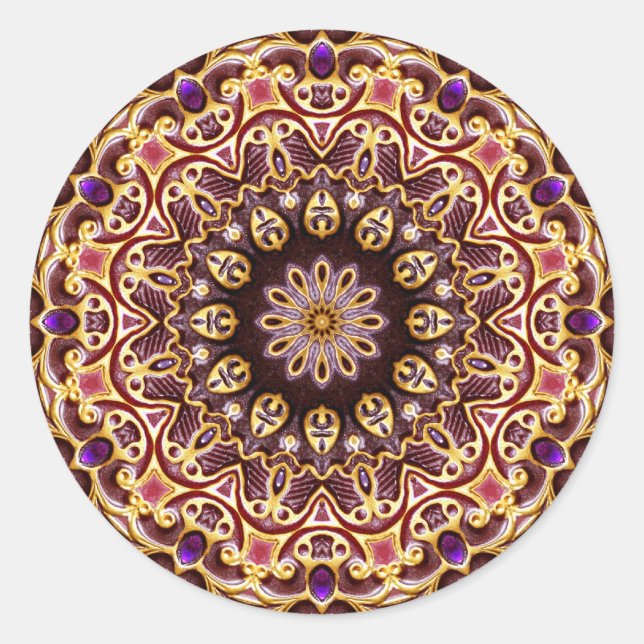 Rond Sticker Mandala pour bijou de géométrie (Devant)
