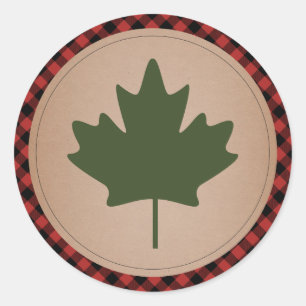 Rond Sticker Maple Leaf