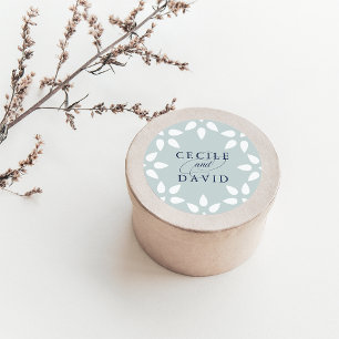 Rond Sticker Mariage arabesque   Mist