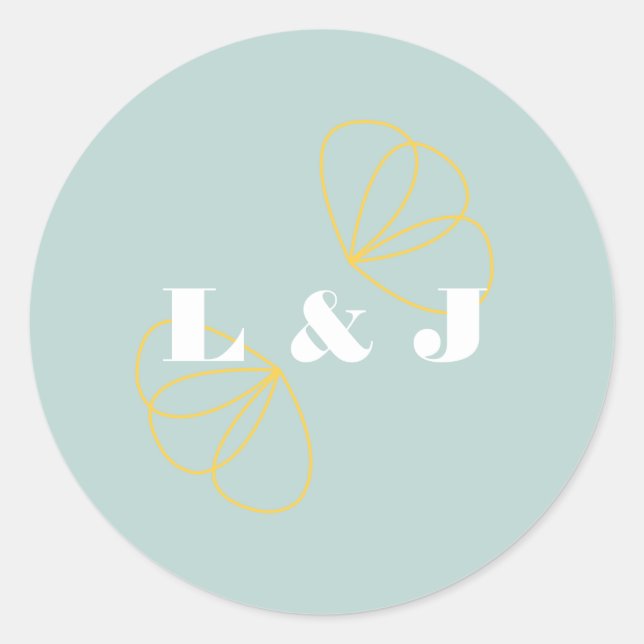 Rond Sticker Mariage d'amour infini (Devant)