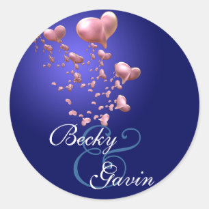 Rond Sticker Mariage de coeur
