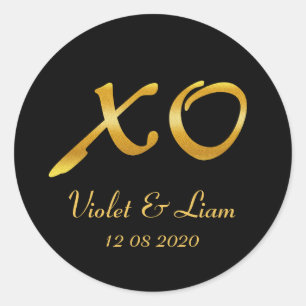 Rond Sticker Mariage de Hugs & Kisses