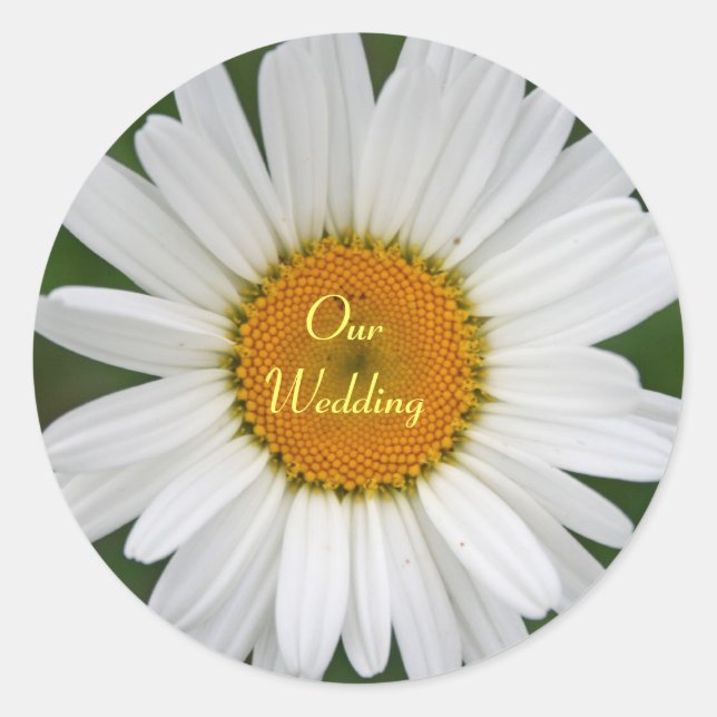 Rond Sticker Mariage de marguerite (Devant)