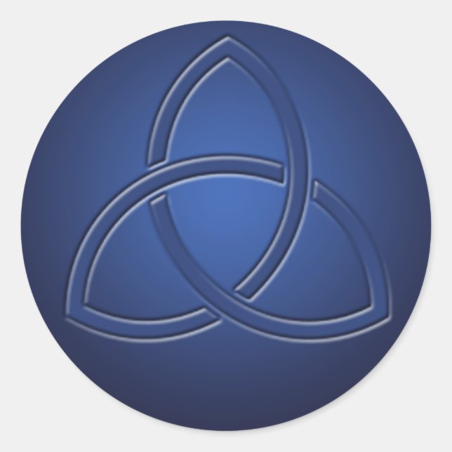 Rond Sticker Mariage de noeud d'amour bleu celtique de  (Devant)