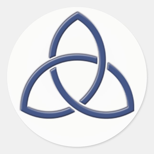 Rond Sticker Mariage de noeud d'amour bleu et blanc de  (Devant)