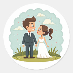 Rond Sticker Mariage de rêve