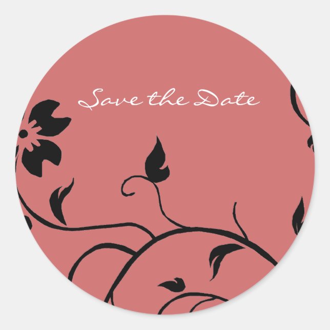 Rond Sticker Mariage floral (Devant)