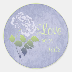 Rond Sticker Mariage fumé bleu et vert de 1,5 po