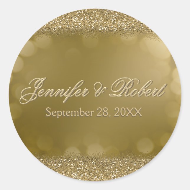 Rond Sticker mariage Gold (Devant)