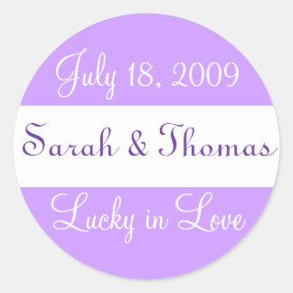 Rond Sticker Mariage "Lucky in Love"
