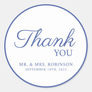 Rond sticker mariage merci.