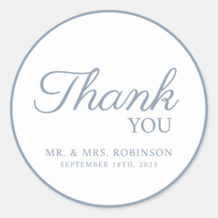 Rond sticker mariage merci.