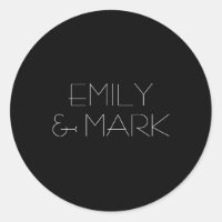 Sticker Mariage monochrome minimaliste moderne EMI
