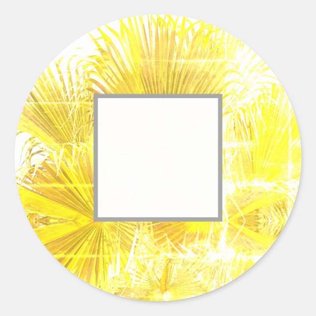 Rond Sticker Mariage multifonction Pale Golden Palm (Devant)
