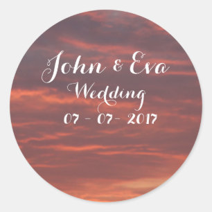 Rond Sticker Mariage photo Sunrise