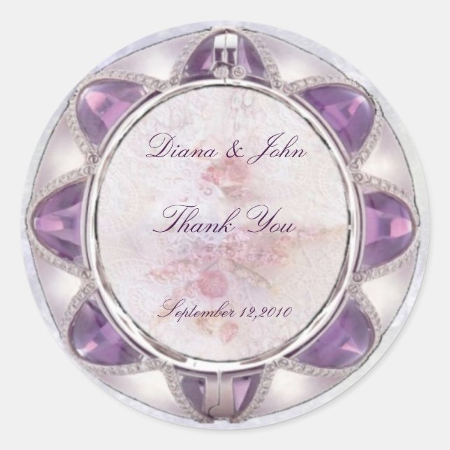 Rond Sticker Mariage précieux (Devant)