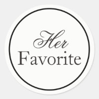 Sticker Mariage "Son préféré" noir et blanc