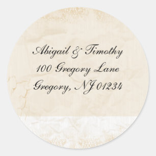 Rond Sticker Mariage victorien