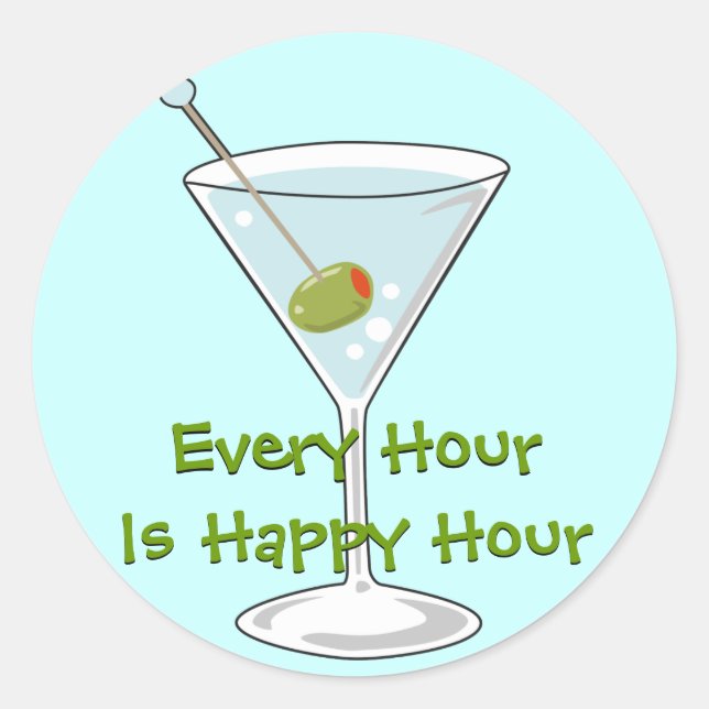 Rond Sticker Martini (Devant)