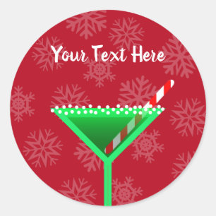 Rond sticker Martini Holiday