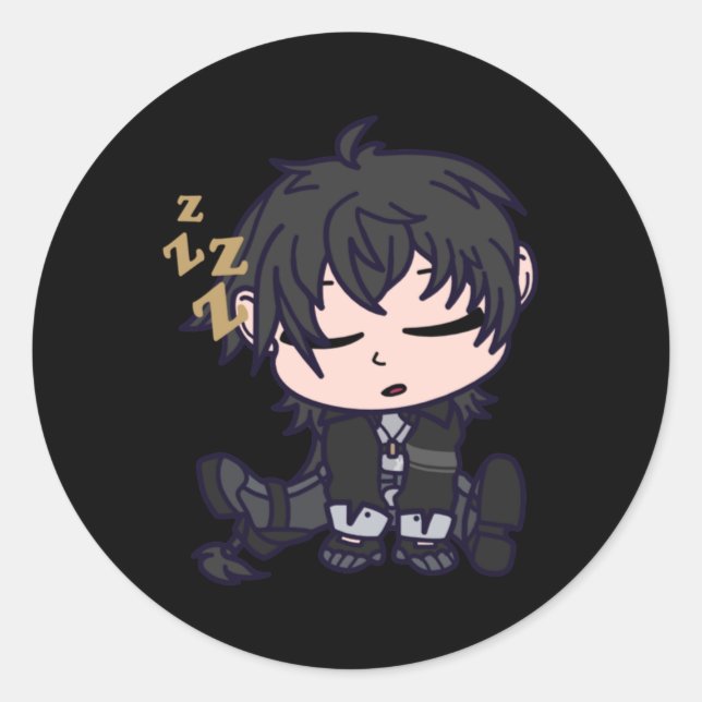 Rond Sticker Masc Rover Chibi Wuthering Waves (Devant)