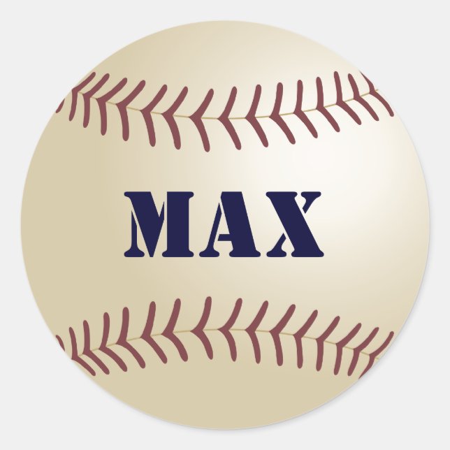 Rond Sticker Max Baseball / Sceau (Devant)